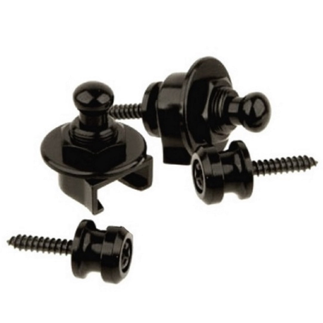 Guitar Strap Locks Chrome, Gold, Black | Schaller or Mudder Styles Electric & Acoustic Guitars