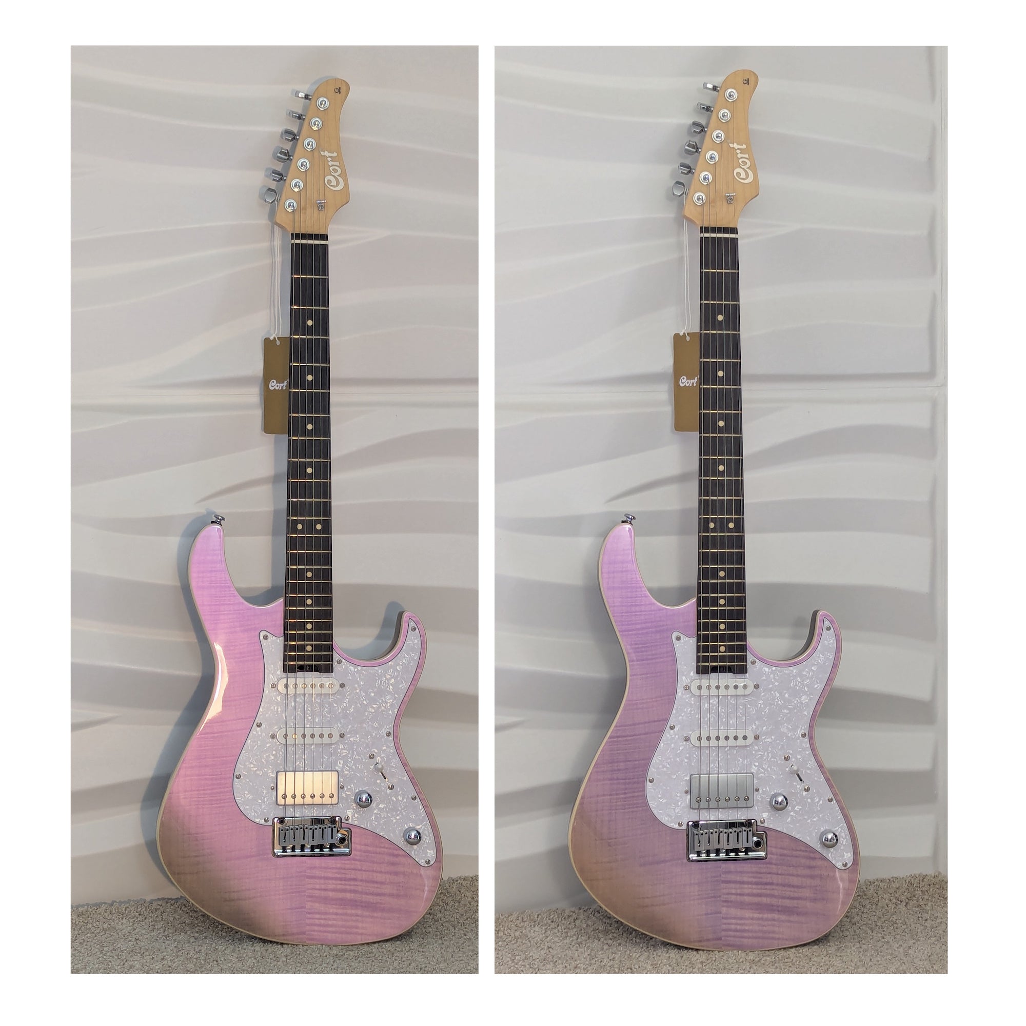 Cort G280 Select Electric Guitar Transparent Chameleon Purple