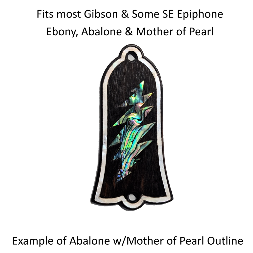 Ebony Truss Rod Cover Bolt Design Fits LP, ES, SG, Firebird, J-45, SJ, Dove Guitars