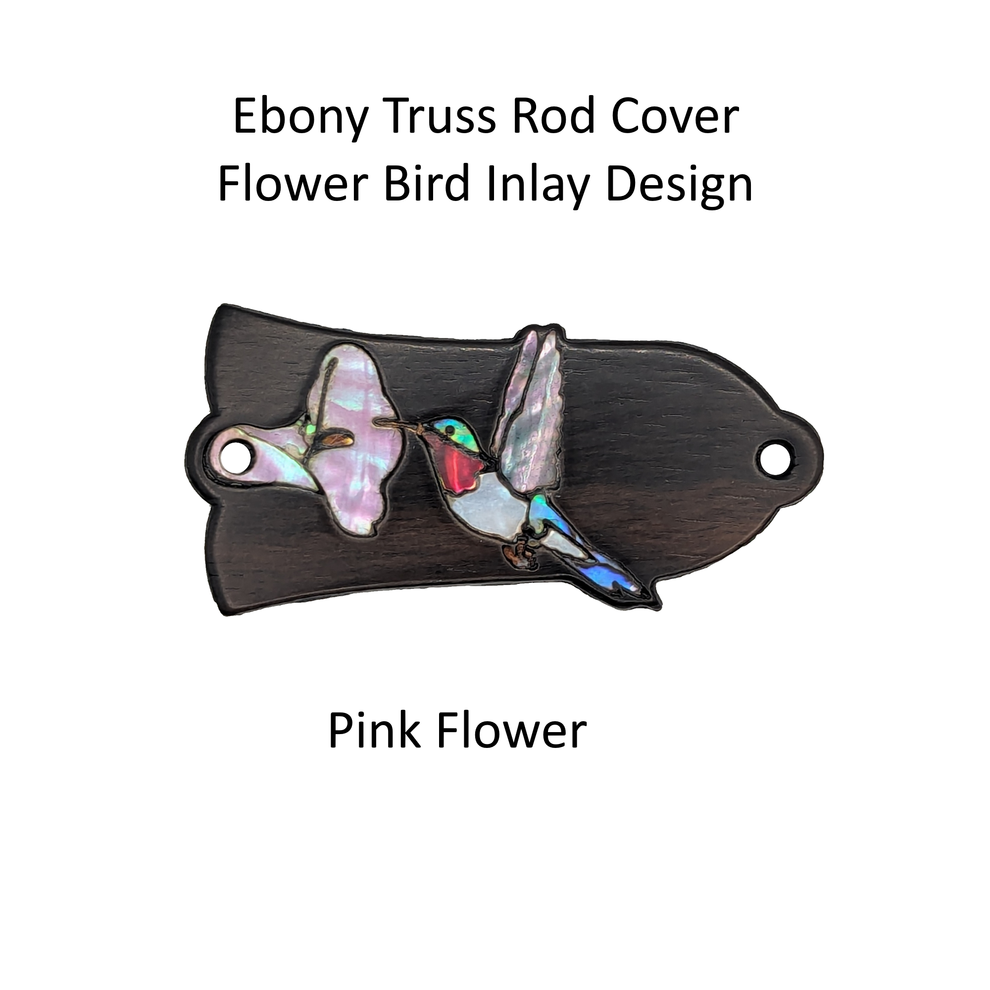 Ebony Truss Rod Cover Hummingbird Abalone Inlay Fits GS LP Dove Hummingbird J-45 Guitars