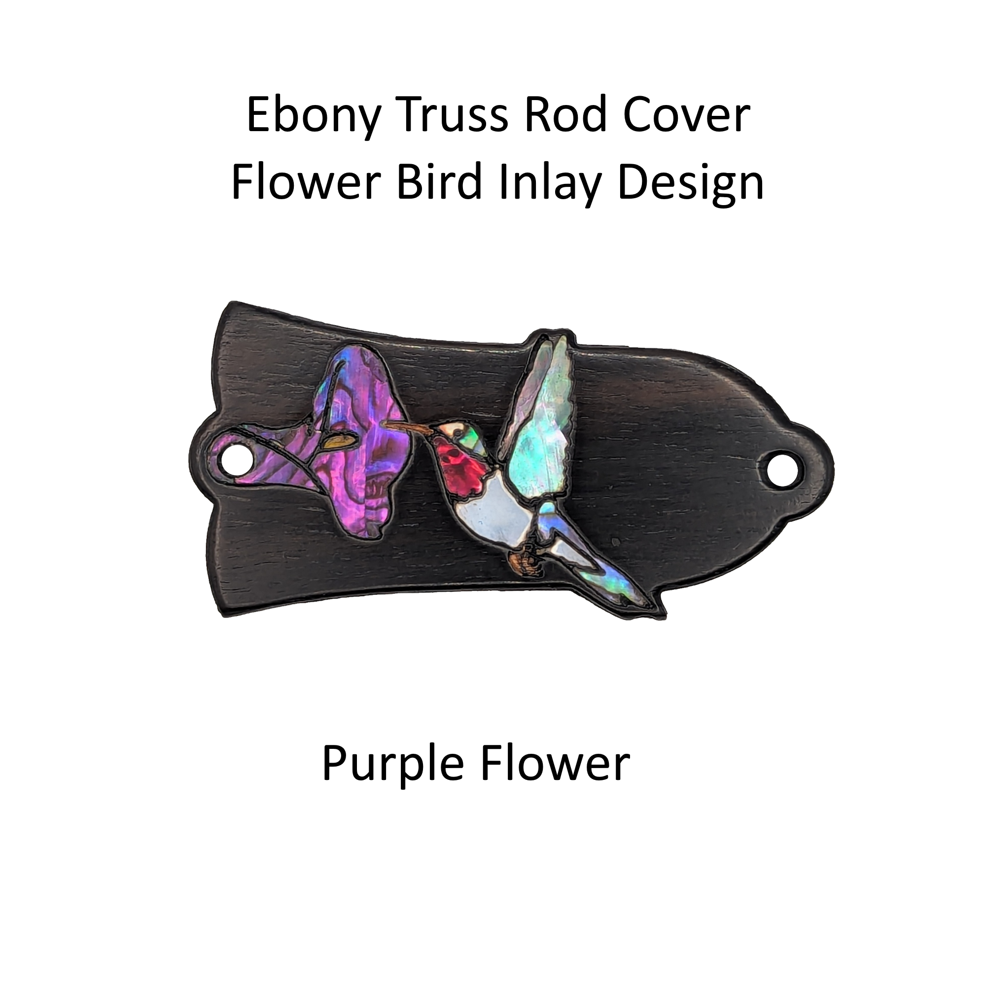 Ebony Truss Rod Cover Hummingbird Abalone Inlay Fits GS LP Dove Hummingbird J-45 Guitars