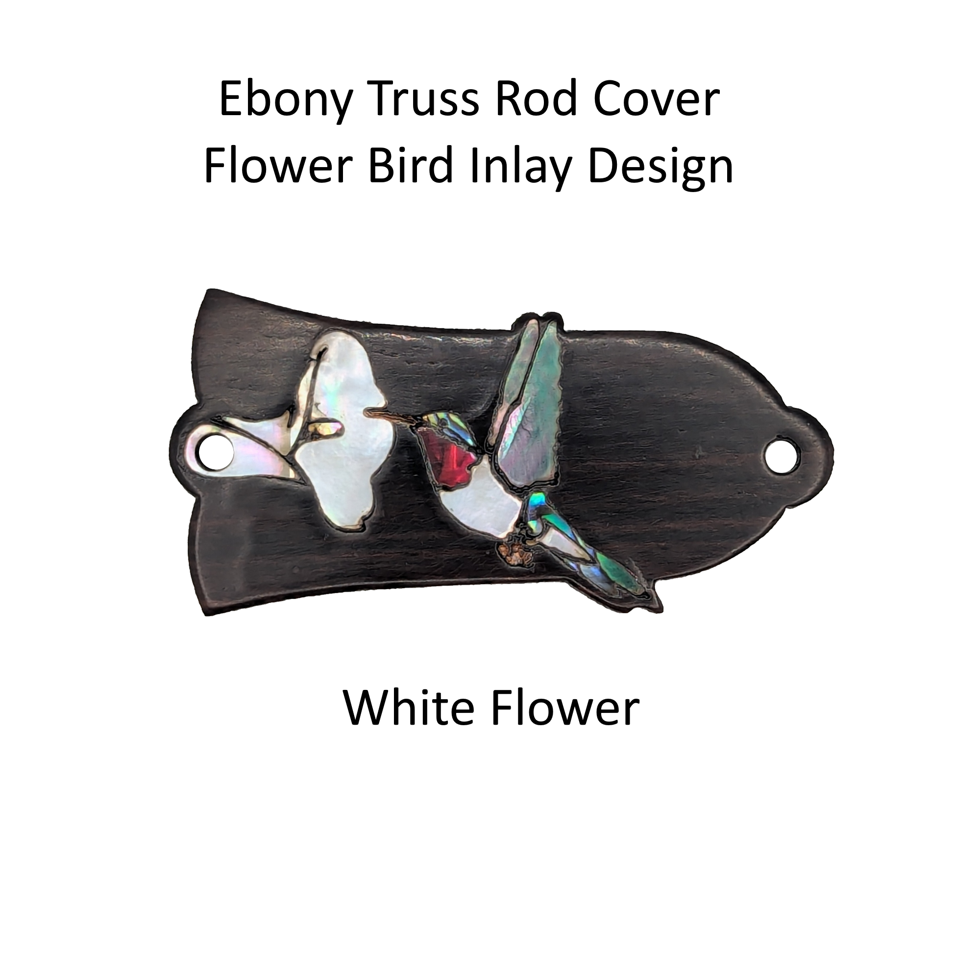 Ebony Truss Rod Cover Hummingbird Abalone Inlay Fits GS LP Dove Hummingbird J-45 Guitars