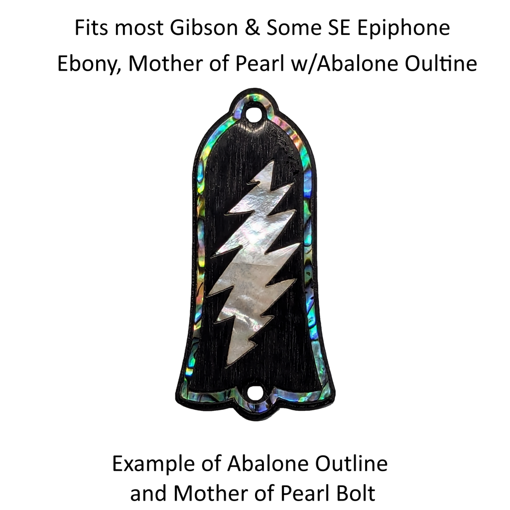Ebony Truss Rod Cover Bolt Design Fits LP, ES, SG, Firebird, J-45, SJ, Dove Guitars