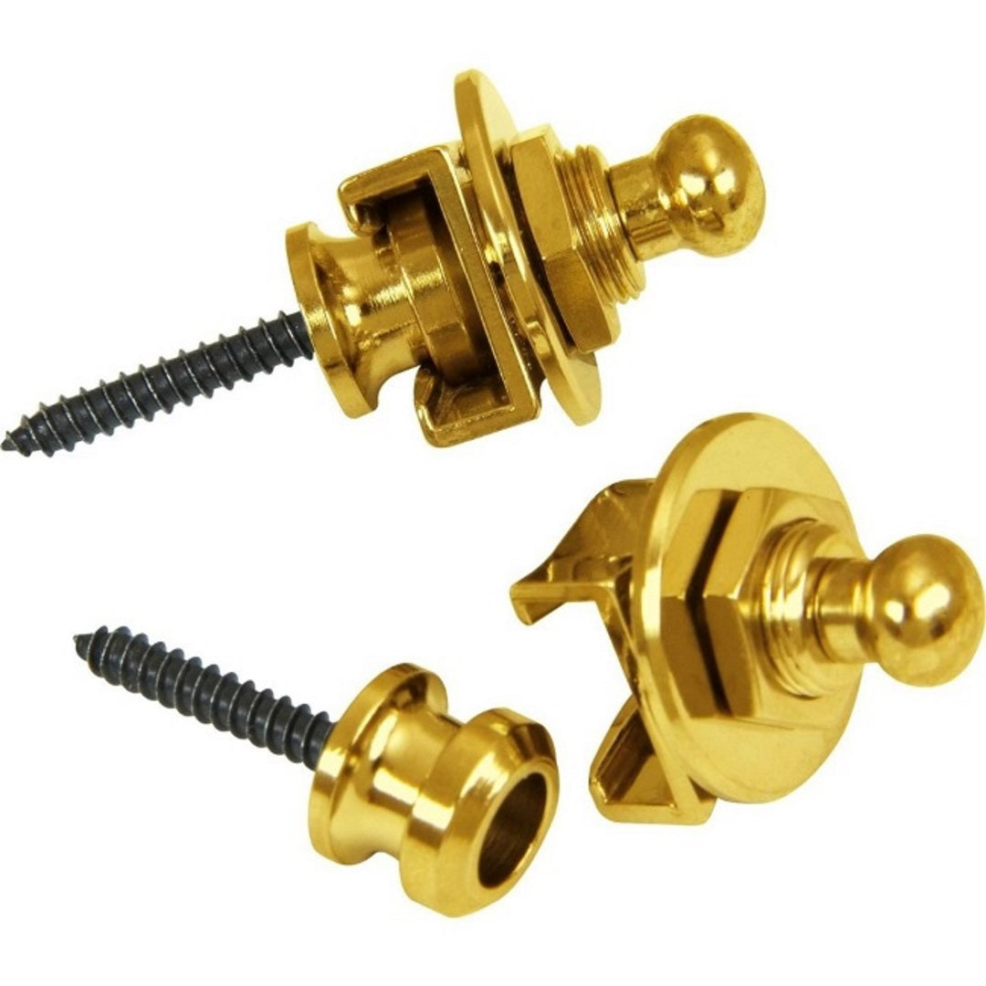 Guitar Strap Locks Chrome, Gold, Black | Schaller or Mudder Styles Electric & Acoustic Guitars