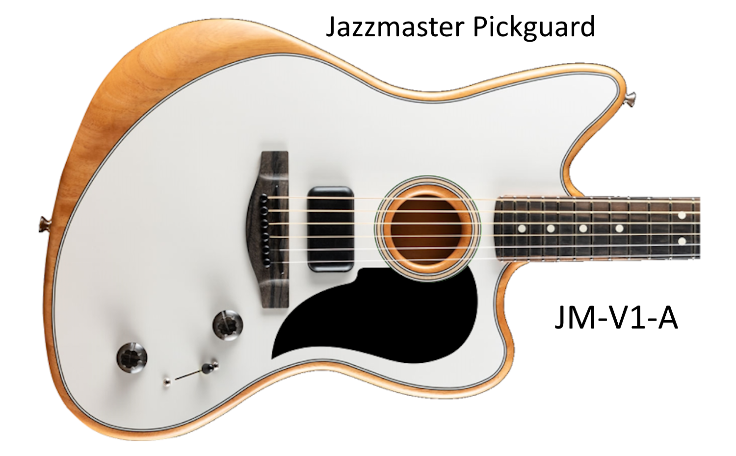 Acoustasonic Jazzmaster Pickguard | Solid Wood, Carbon Fiber or Plastic | Custom Guitar Part