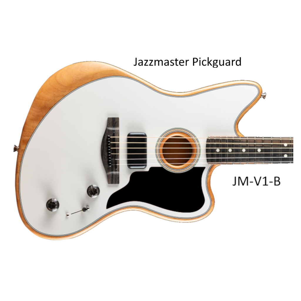 Acoustasonic Jazzmaster 2-Piece Upper/Lower Pickguard |Blakc or White Acrylic| Custom Guitar Part