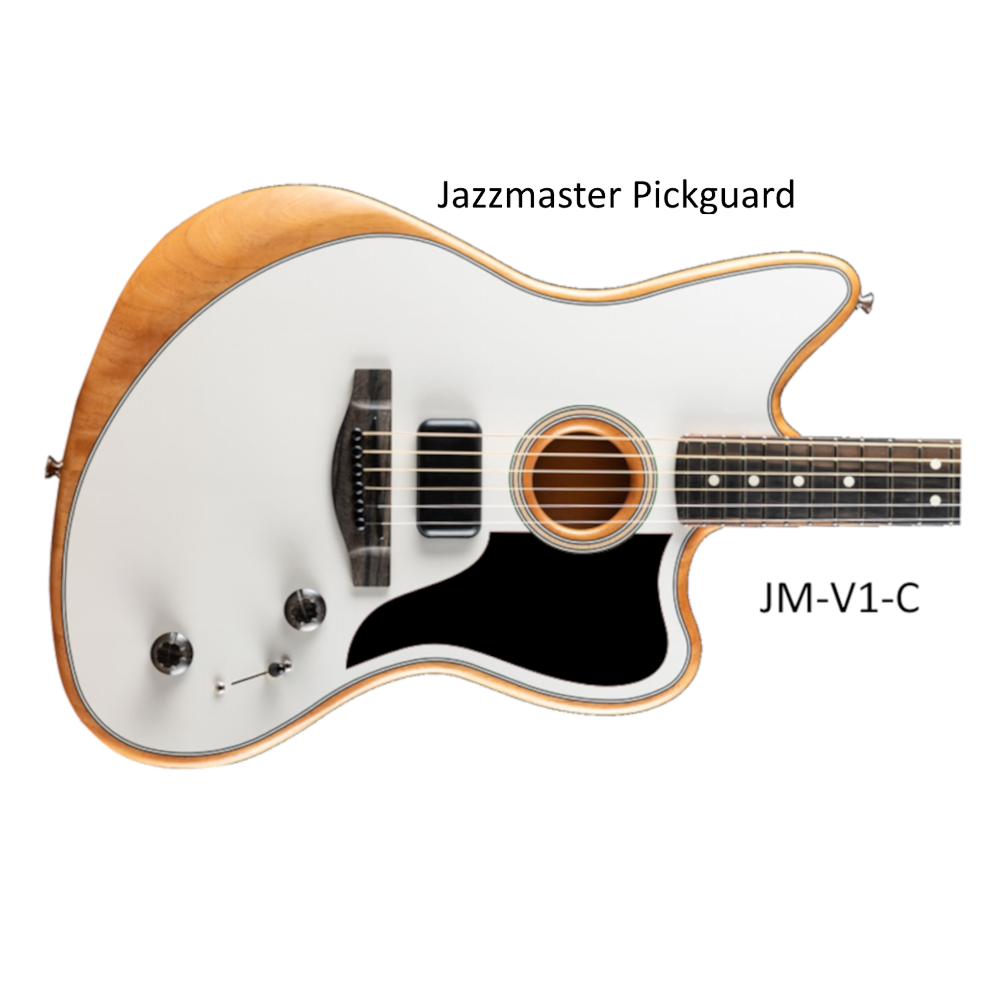 Acoustasonic Jazzmaster Pickguard | Solid Wood, Carbon Fiber or Plastic | Custom Guitar Part