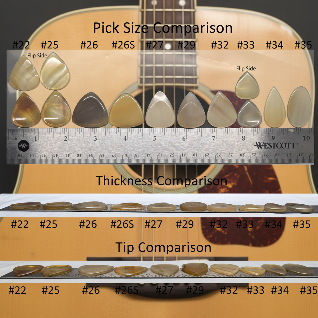 5-Pack Special Turtle Shell Picks for Guitars and Mandolins – Highly Polished Custom Pick