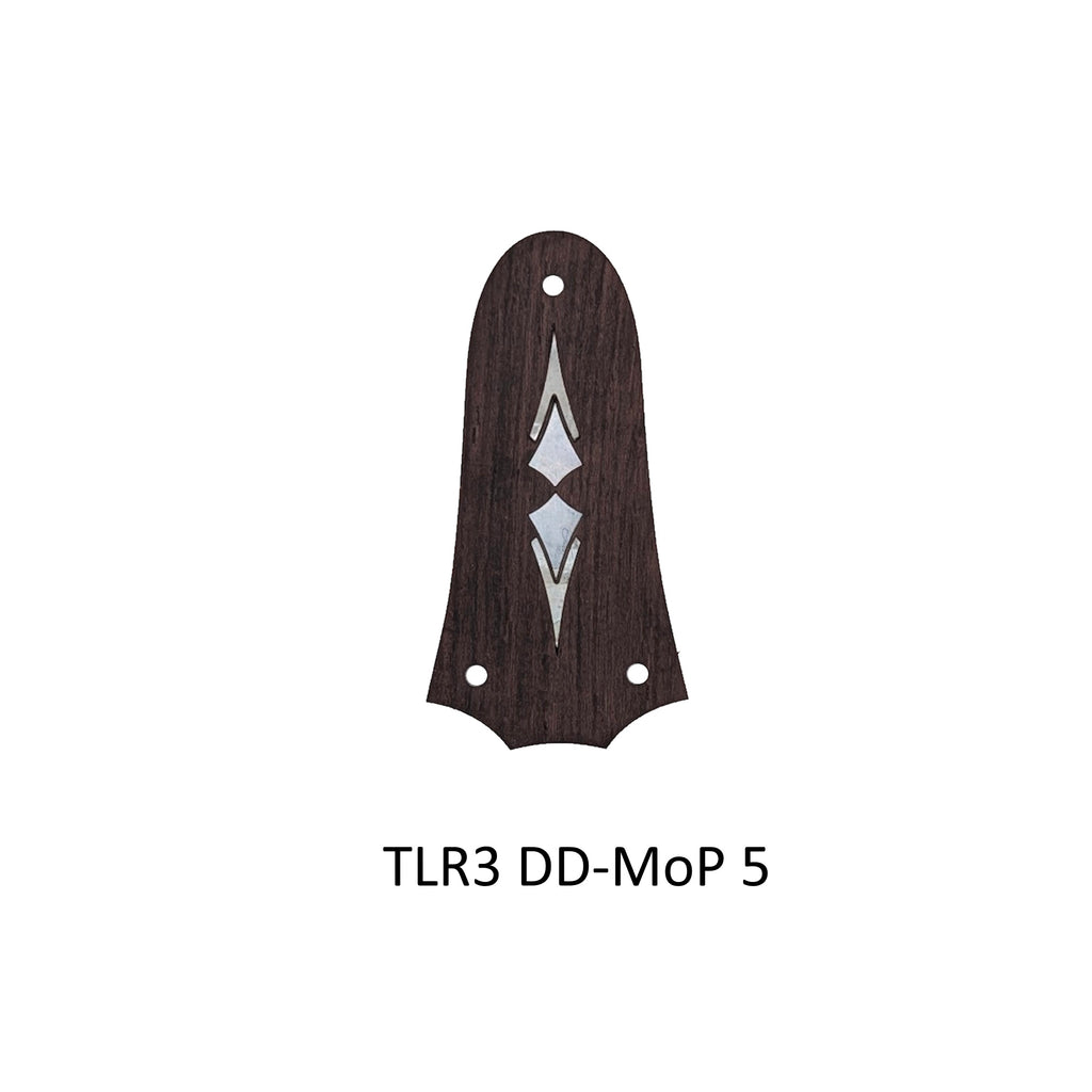 Indian Rosewood Truss Rod Cover | White Mother of Pearl Double Diamond Inlay for Taylor Guitars