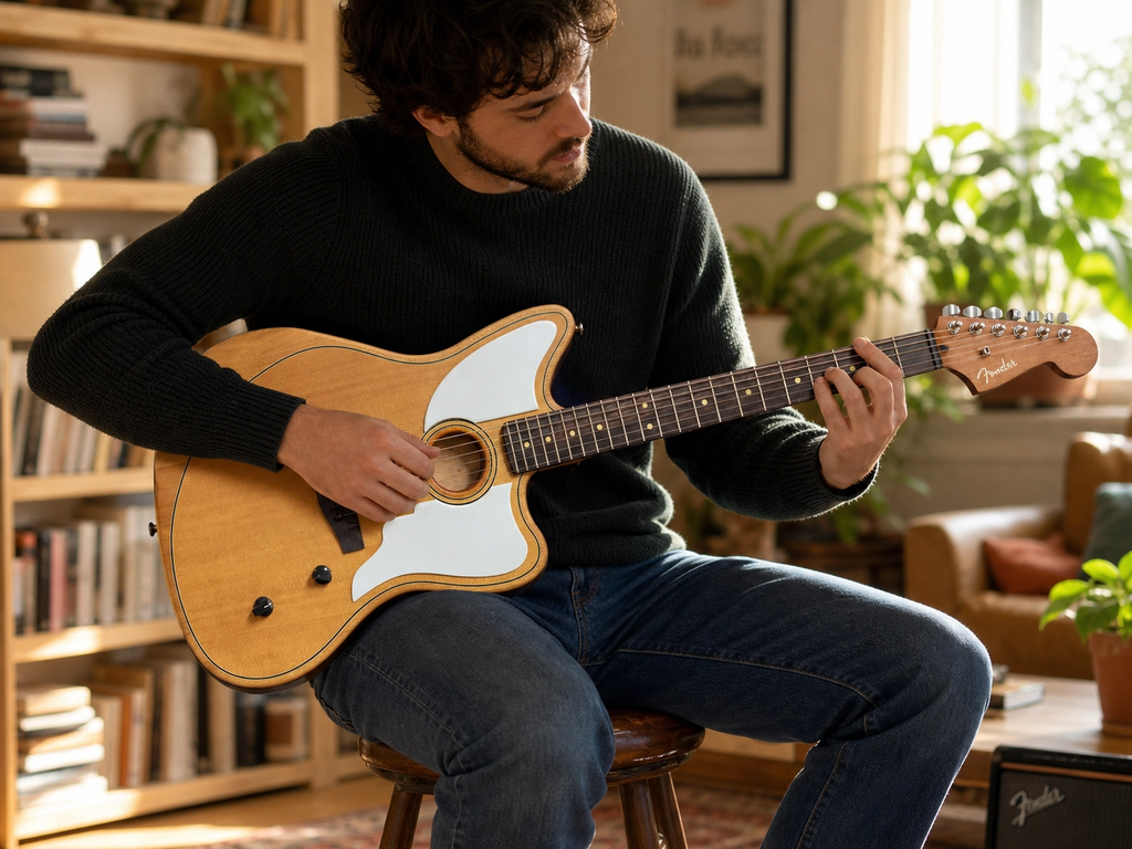 Acoustasonic Jazzmaster 2-Piece Upper/Lower Pickguard |Blakc or White Acrylic| Custom Guitar Part