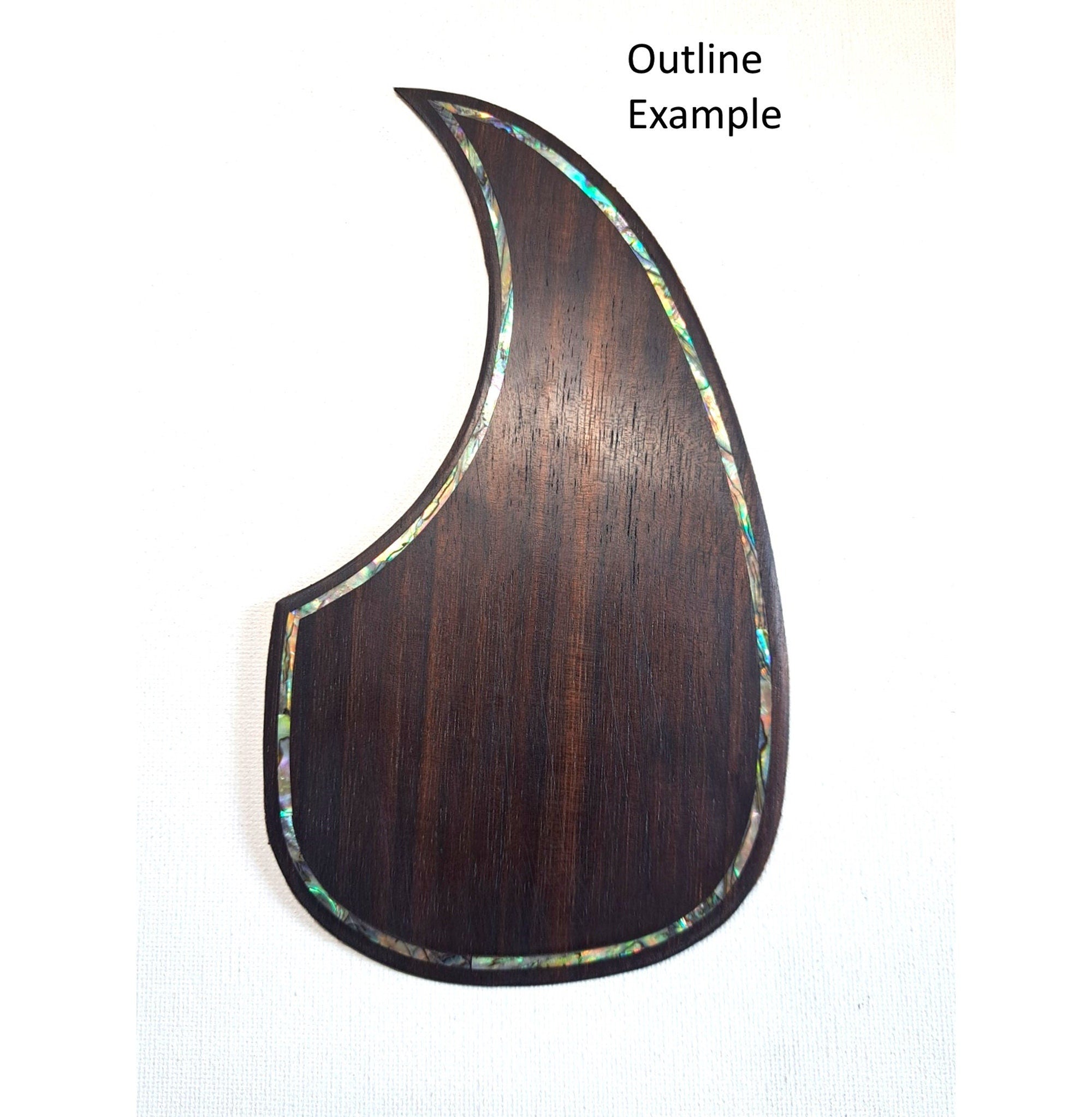 Acoustic Guitar Rosewood Teardrop Pickguard Colorful Abalone Outline Inlay