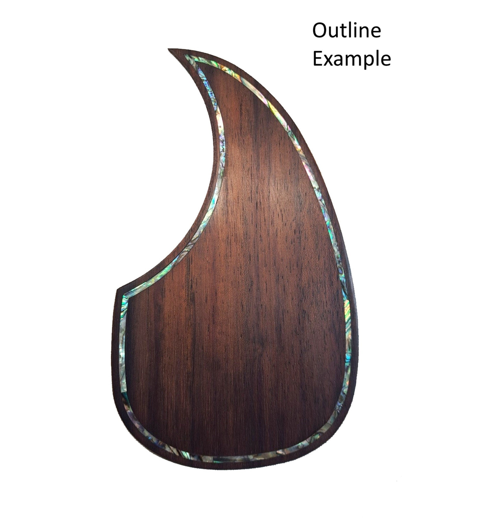 Acoustic Guitar Rosewood Teardrop Pickguard Colorful Abalone Outline Inlay