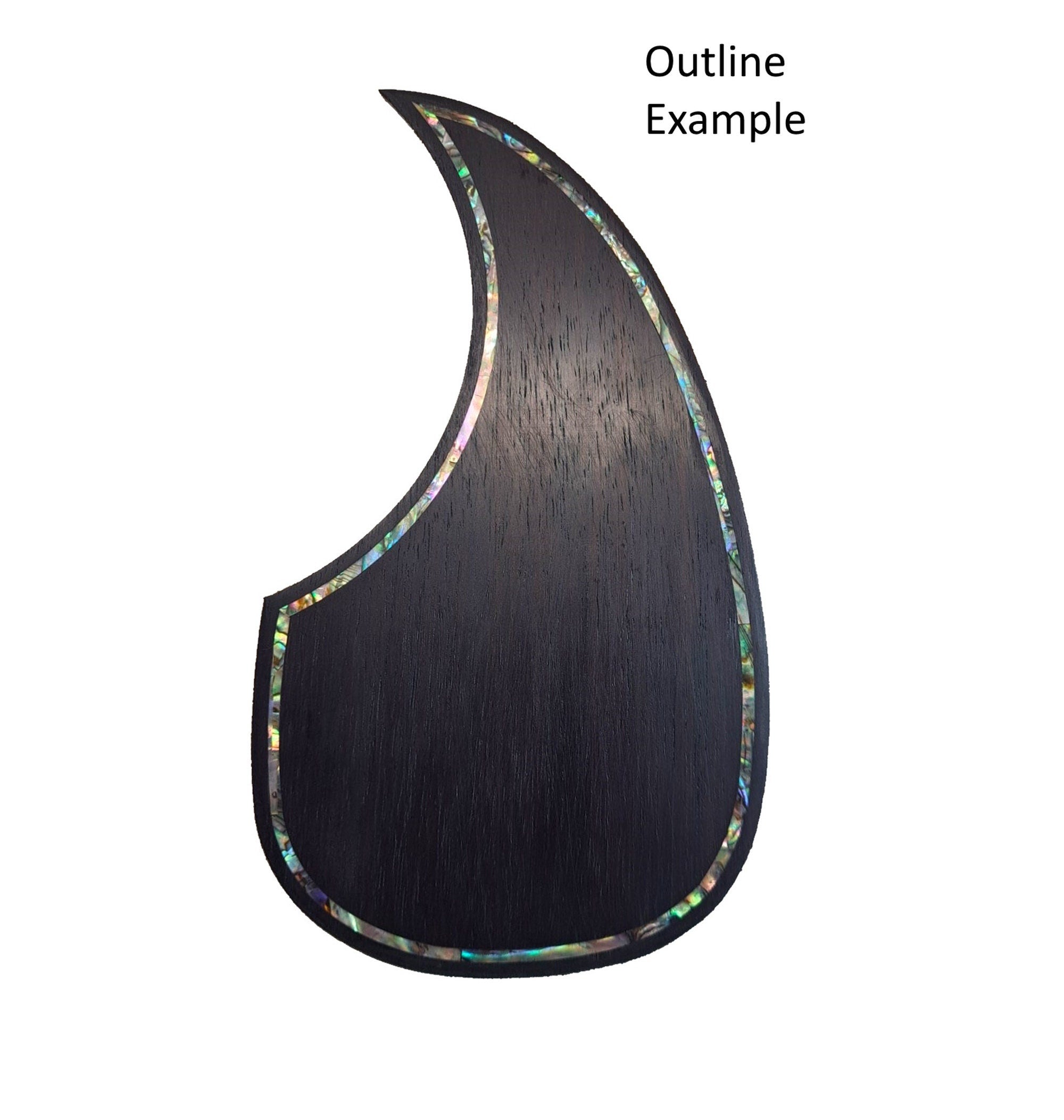 Acoustic Guitar Rosewood Teardrop Pickguard Colorful Abalone Outline Inlay