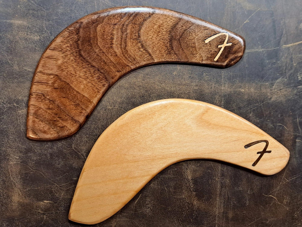 Telecaster Guitar Armrest: Solid Wood, Maple Inlay, Custom Fit