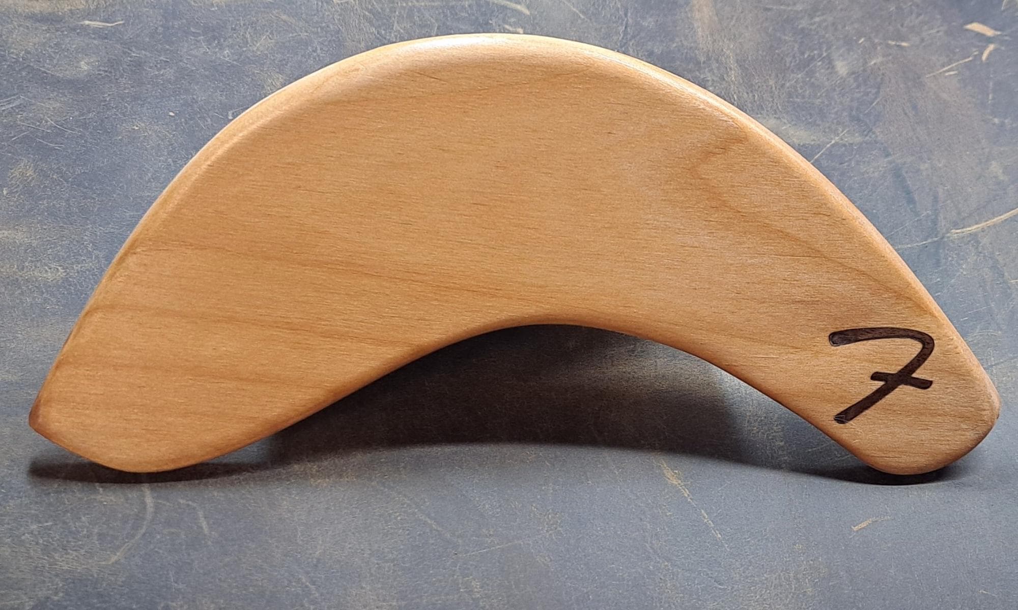 Telecaster Guitar Armrest: Solid Wood, Maple Inlay, Custom Fit