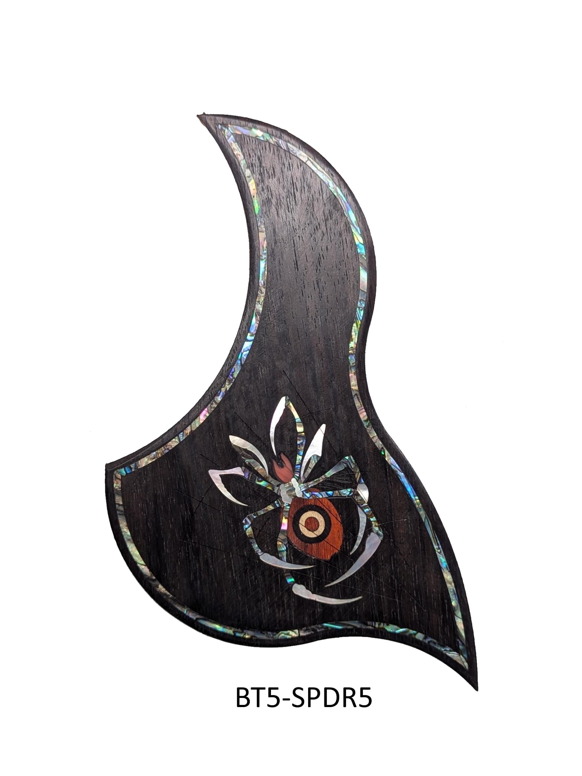 GS Mini Pickguard Spider Inlay Design, Mother of Pearl & Colorful Abalone, Guitar Accessory