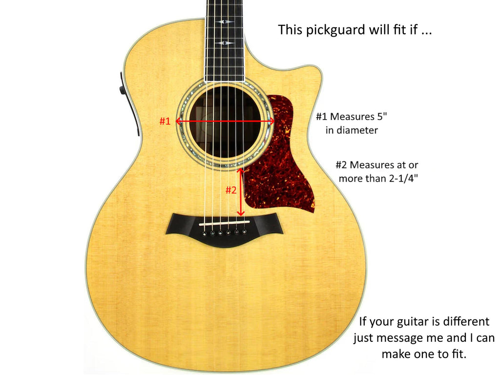 Fits Taylor Guitar Feather Inlay Pickguard | Abalone & Mother of Pearl