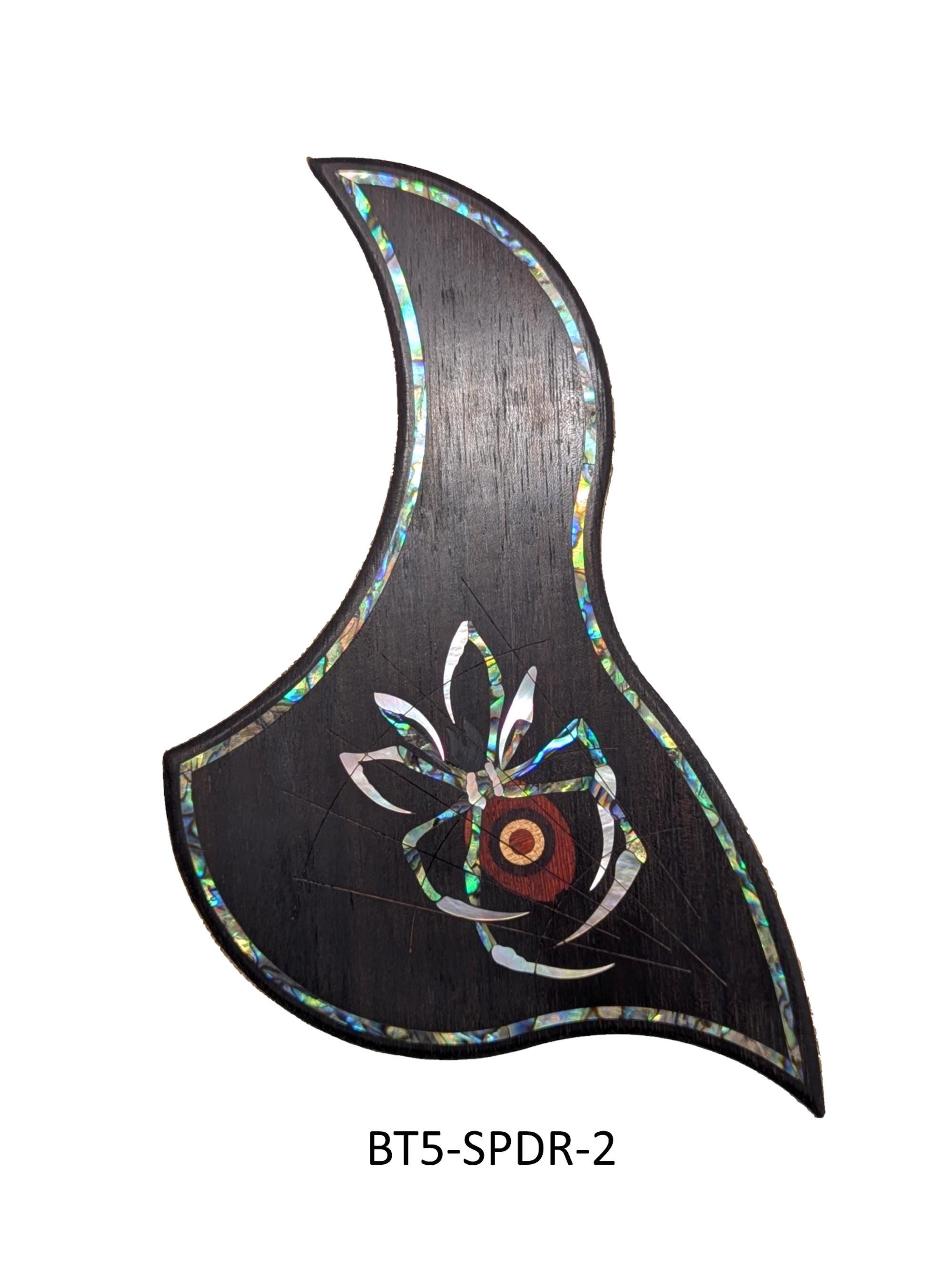 GS Mini Pickguard Spider Inlay Design, Mother of Pearl & Colorful Abalone, Guitar Accessory