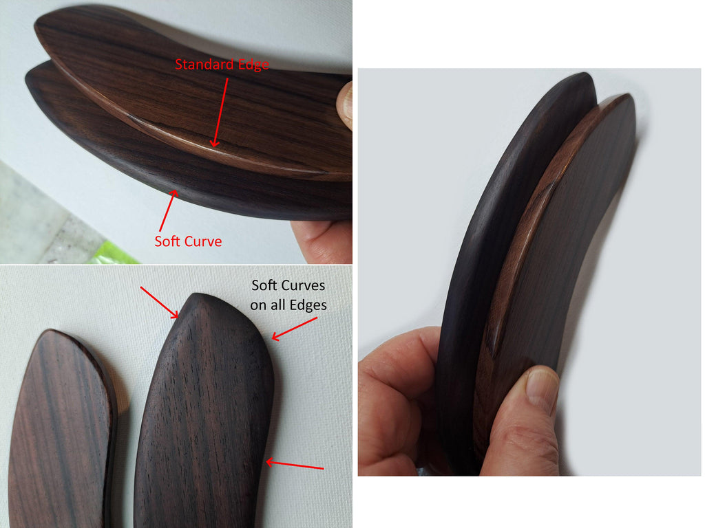 Handcrafted Guitar Armrest: Rosewood, Ebony, Mahogany - Comfortable Curved Edge
