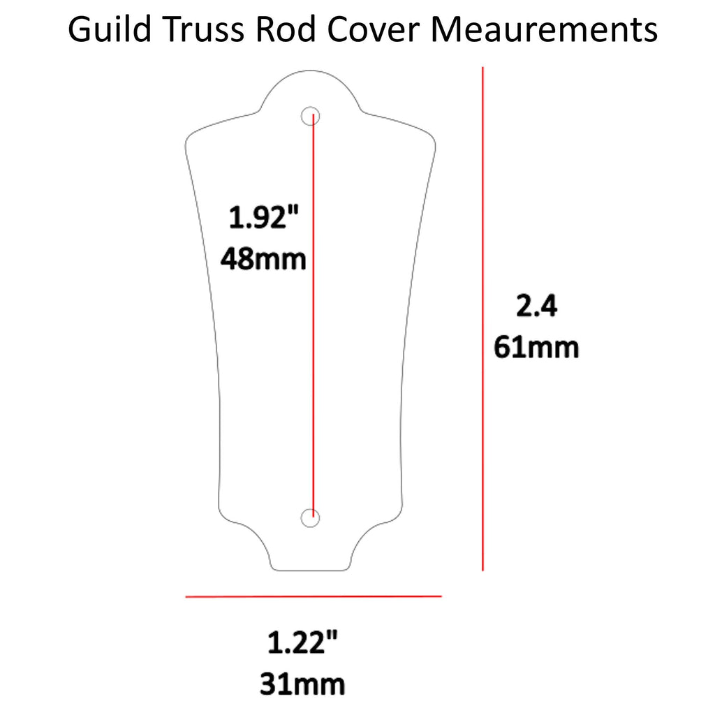 Rosewood Truss Rod Cover for Guild Guitars: Mother of Pearl Bonsai Moon Inlay