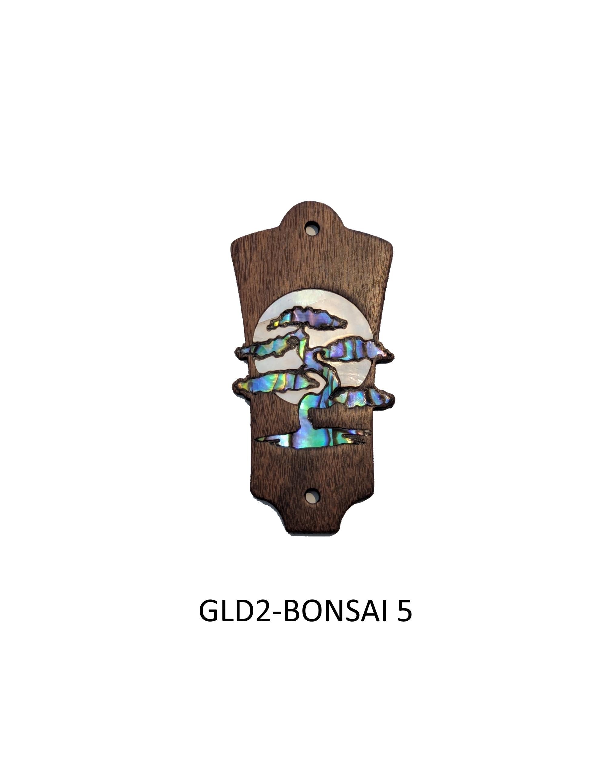 Rosewood Truss Rod Cover for Guild Guitars: Mother of Pearl Bonsai Moon Inlay