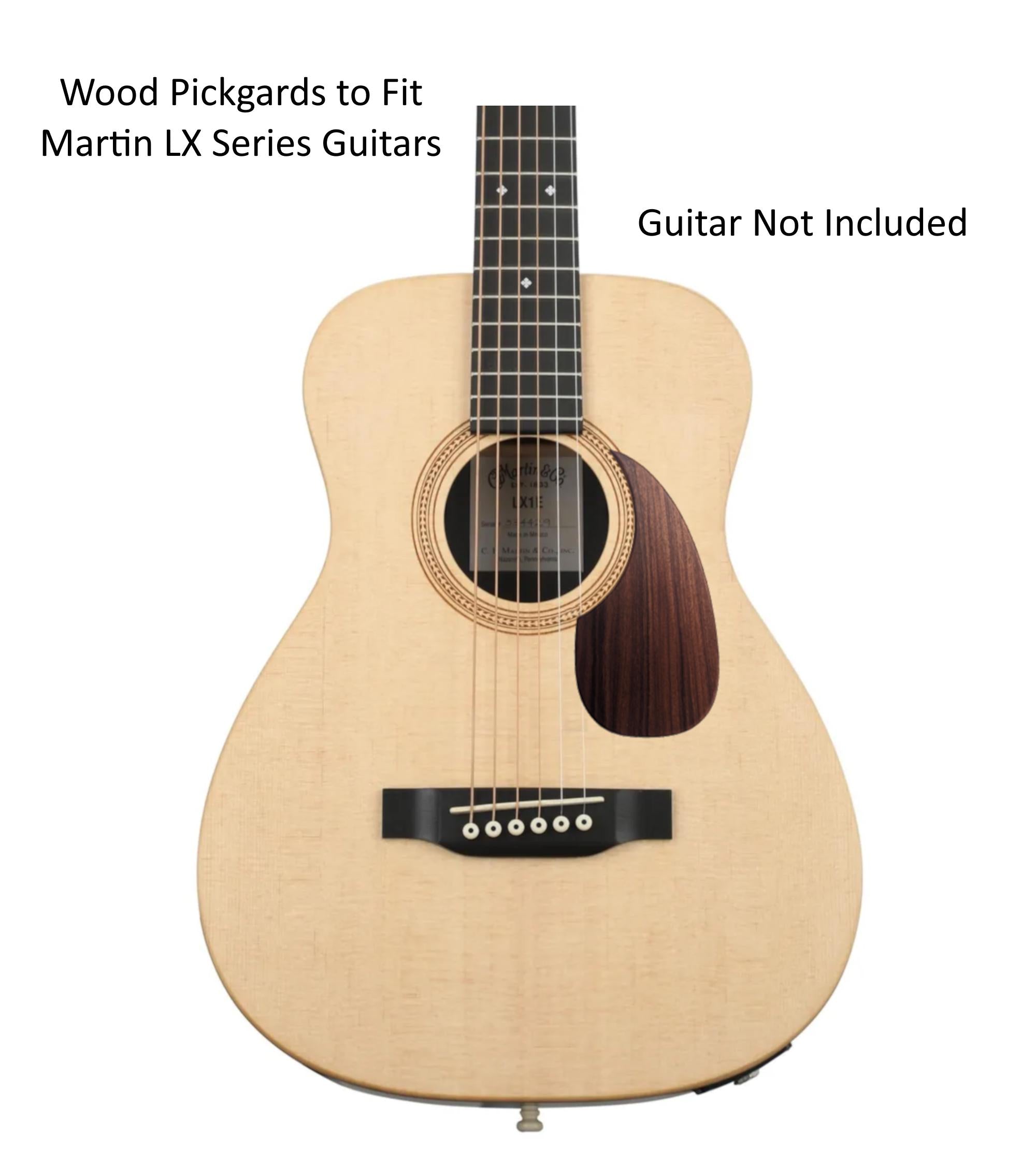 Wood Pickguard Fits Martin LX Series Guitars | Choice of Wood
