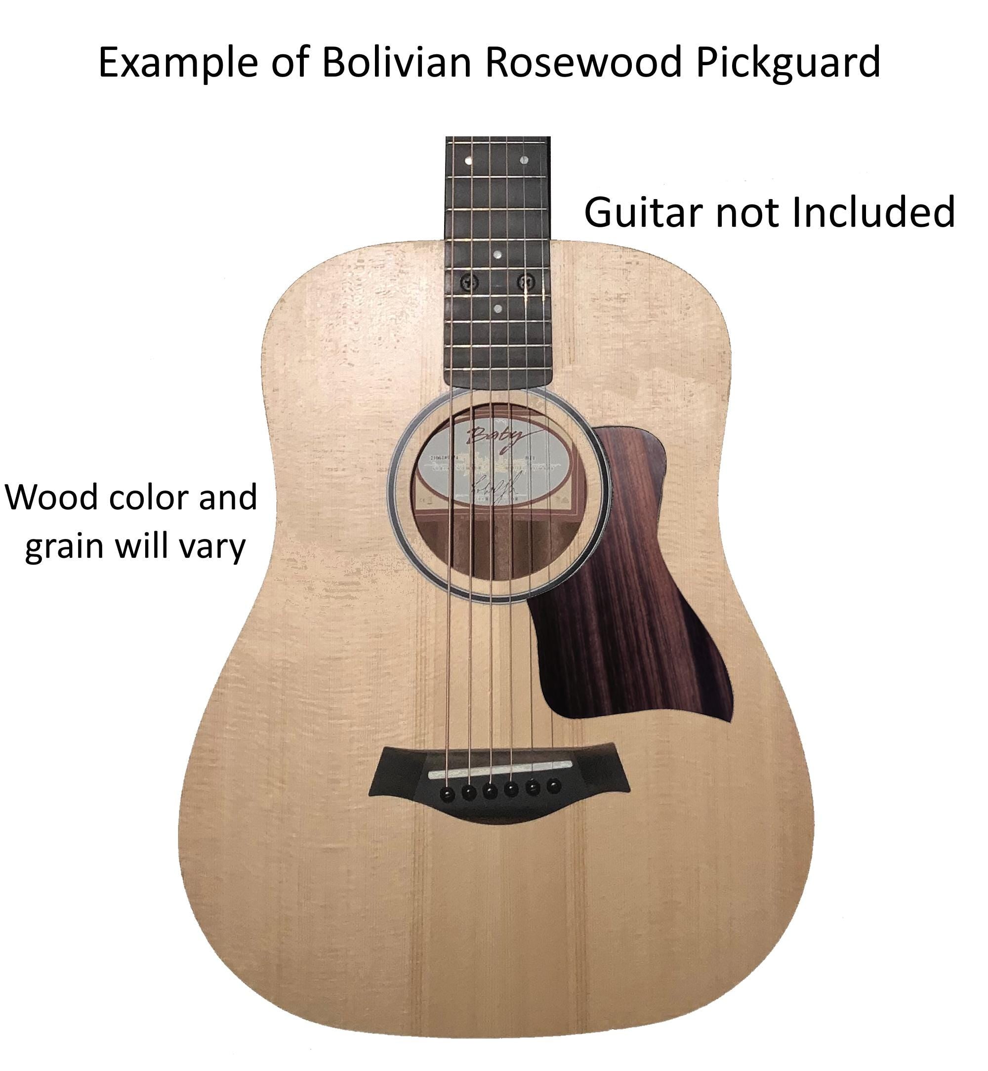 Made to Fit Taylor Baby Guitars- Handcrafted Solid Wood Pickguards