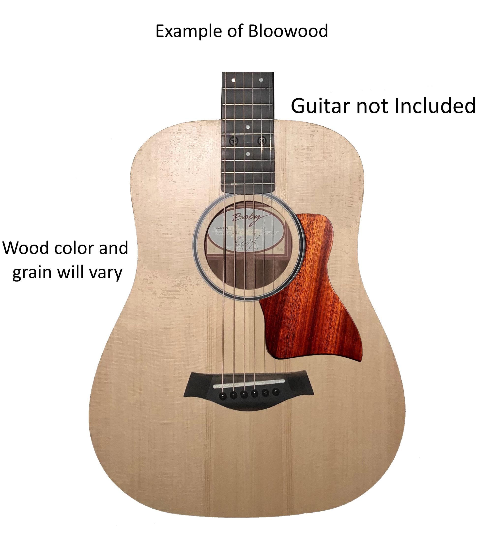 Made to Fit Taylor Baby Guitars- Handcrafted Solid Wood Pickguards