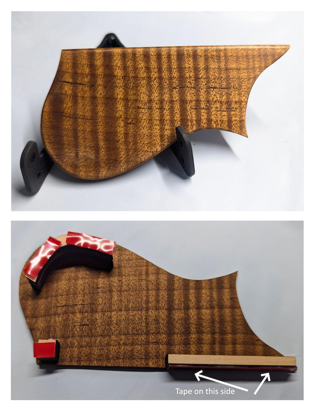 Mandolin Pickguard for Gibson F5/F9 – Handcrafted Roasted Flamed Maple, Durable & Stylish Accessory
