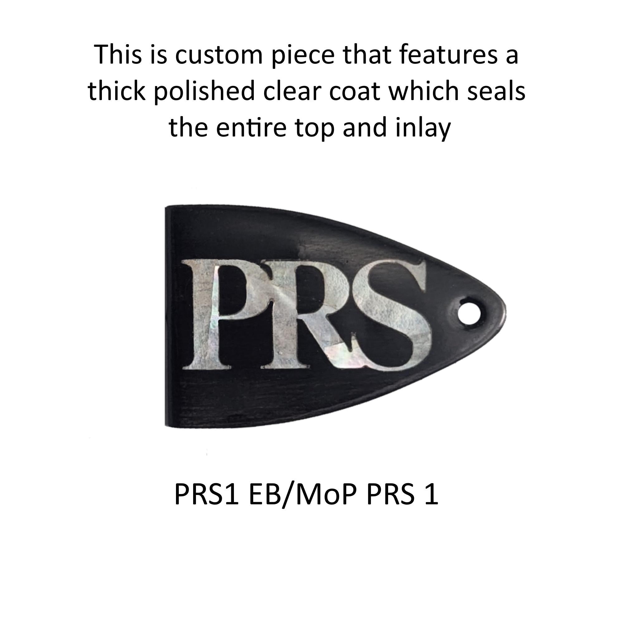 PRS Guitar Truss Rod Cover with White Mother of Pearl or Colorful Abalone Inlay