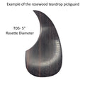 Rosewood Teardrop Guitar Pickguard: Acoustic Guitar Accessory, Free Mount Option