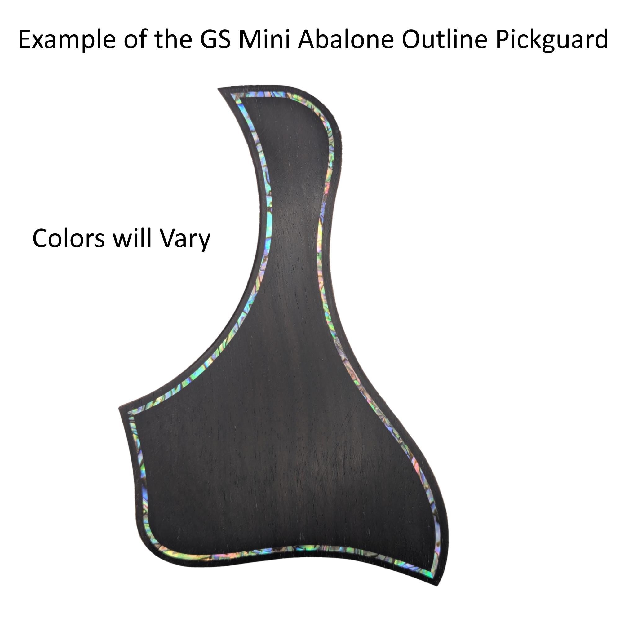 Rosewood Pickguard with Abalone Inlay for Full Sized & GS Mini Guitars, Custom Guitar Accessories