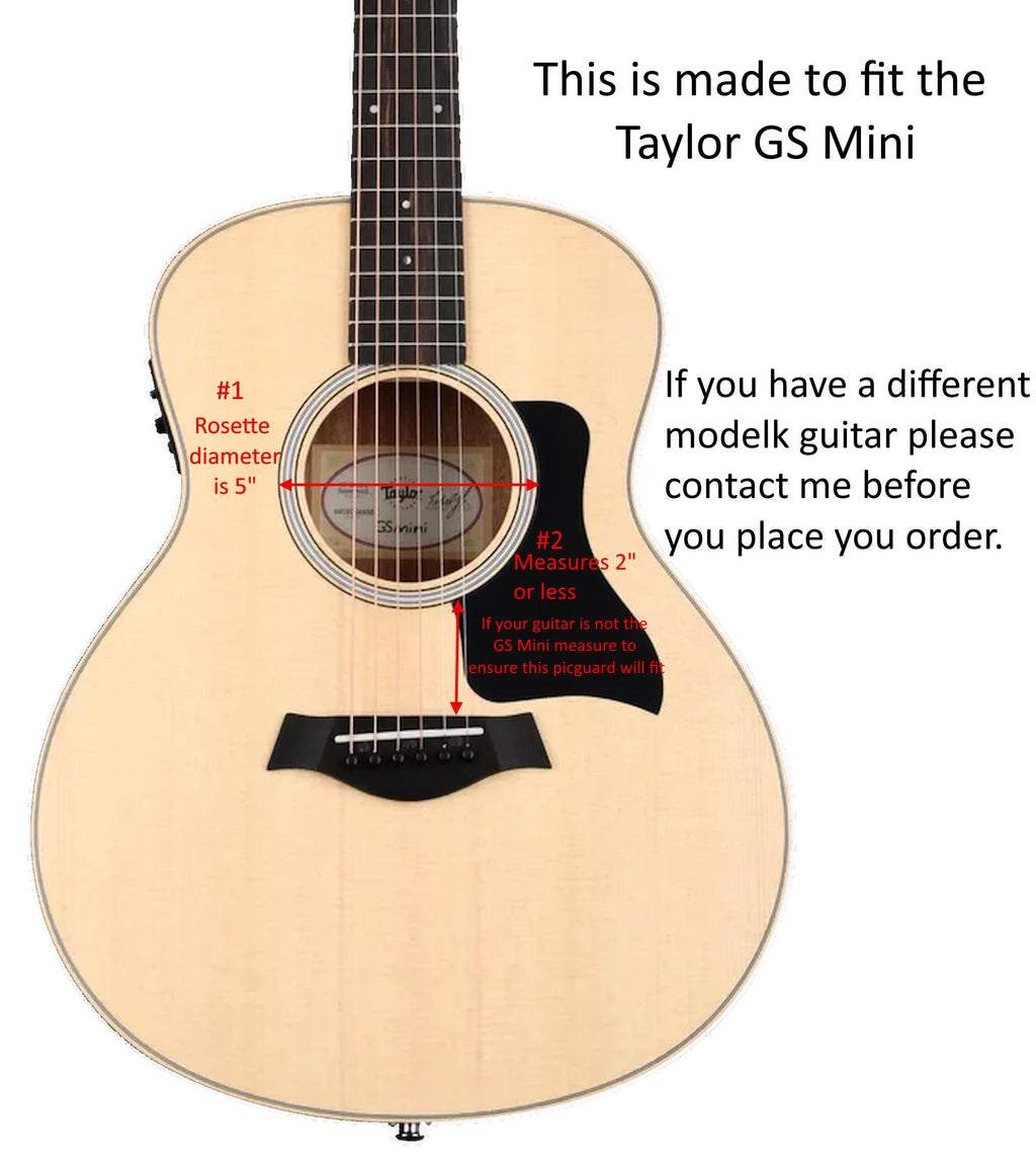 Taylor GS Mini & Travel Short Scale Guitar Pickguard Coloful Detailed Grapevine Inlay