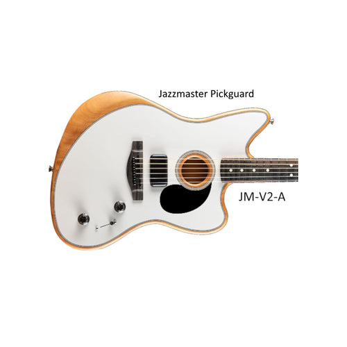 Acoustasonic Jazzmaster Pickguard: Solid Wood or Carbon Fiber, Free Mount System