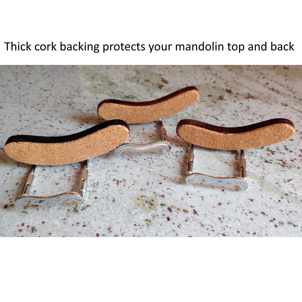 Custom Curve Mandolin Part Wood Armrest with Hardware