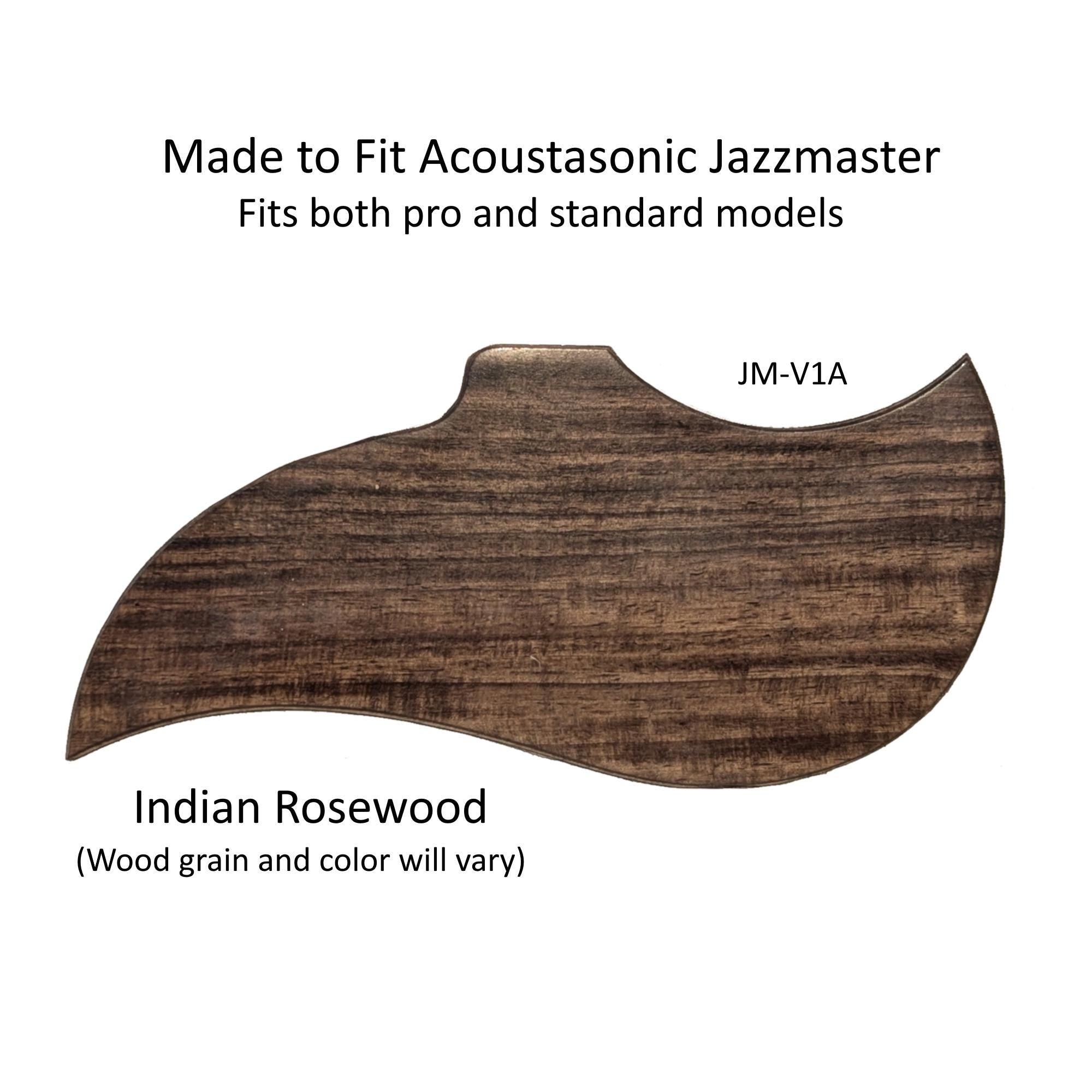 Pickguard for Fender Acoustasonic Jazzmaster | Guitar Parts | Custom Natural Solid Wood Pickguard