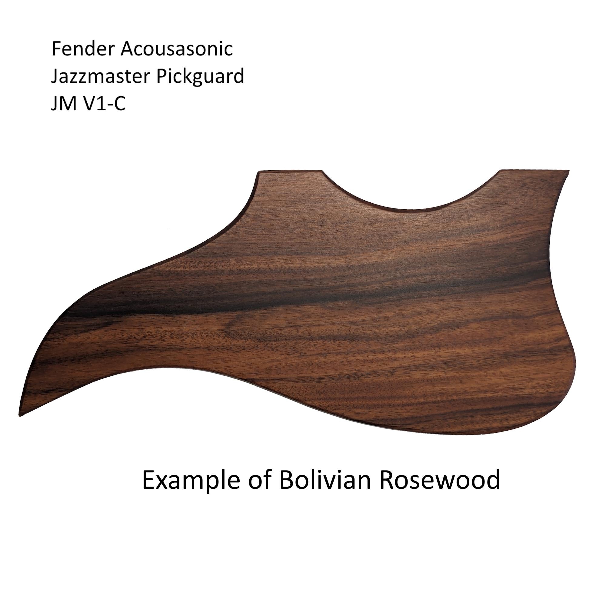 Pickguard for Fender Acoustasonic Jazzmaster | Guitar Parts | Custom Natural Solid Wood Pickguard