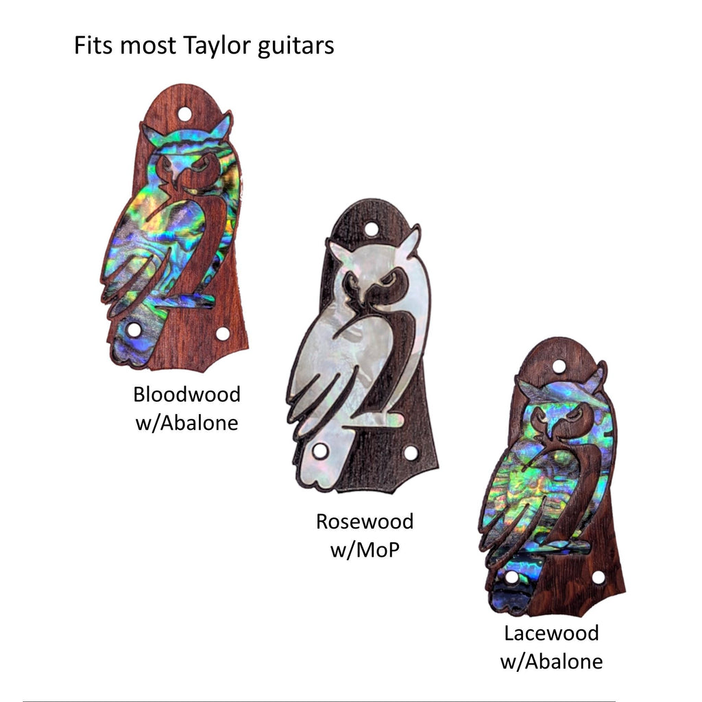 Taylor Guitar Truss Rod Cover Fits GS Mini– Abalone Mother of Pearl Owl Inlay