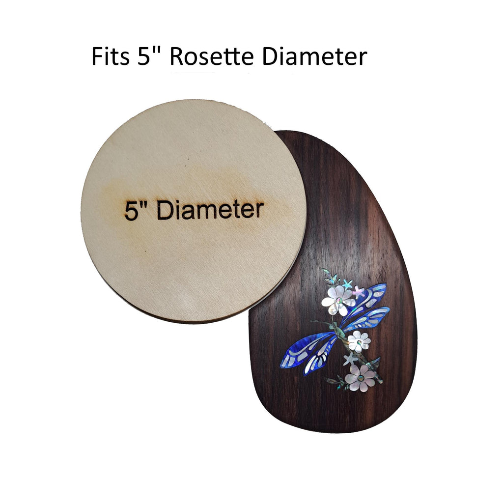 Dragonfly Inlay Acoustic Guitar Pickguard: Mother of Pearl & Abalone