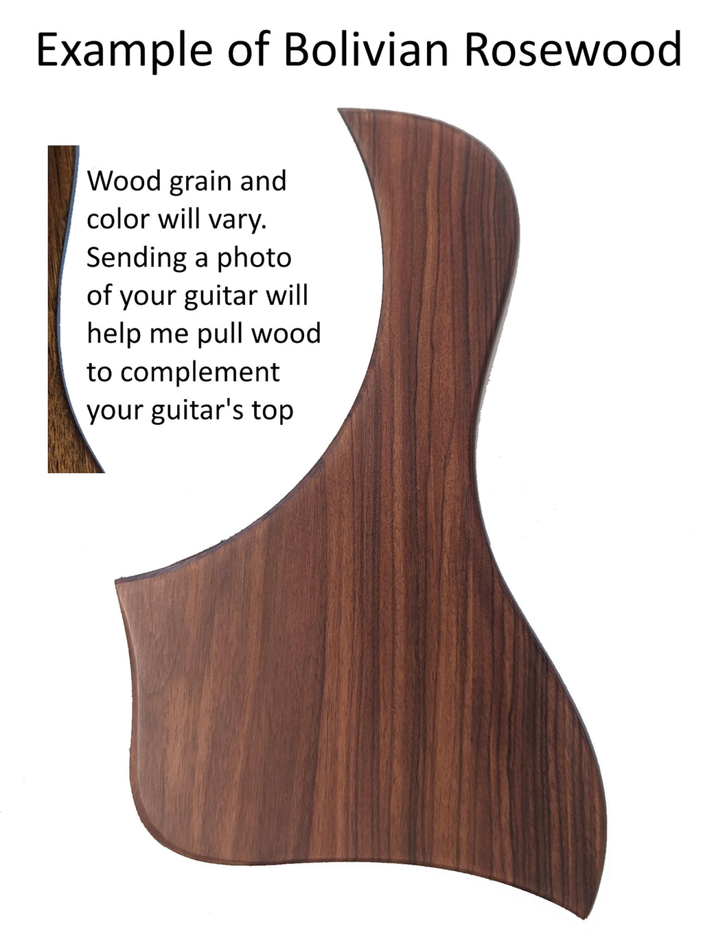 Wood Pickguards for Taylor Guitars, Choice of Solid Woods, Handmade Accessory