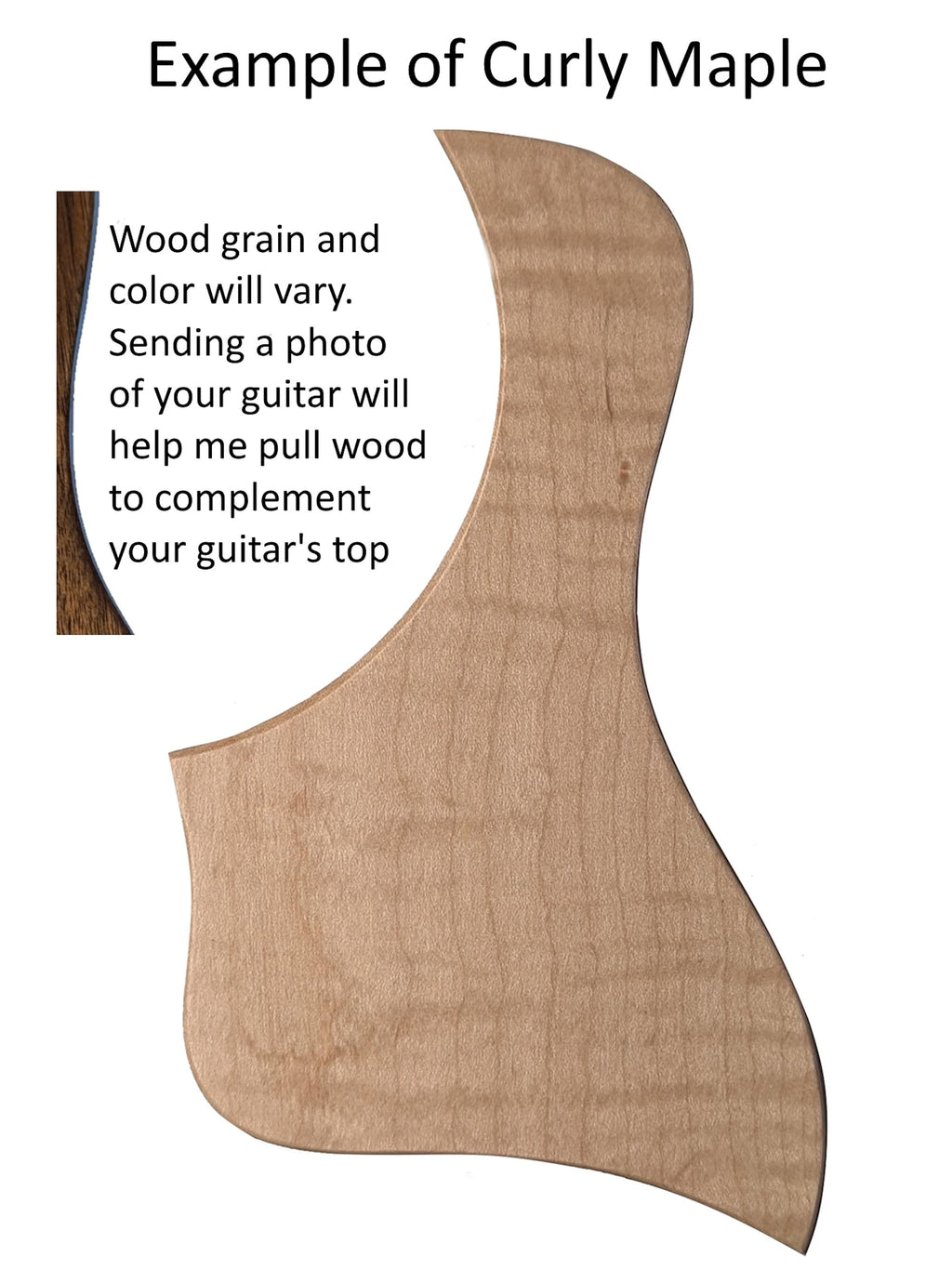 Wood Pickguards for Taylor Guitars, Choice of Solid Woods, Handmade Accessory