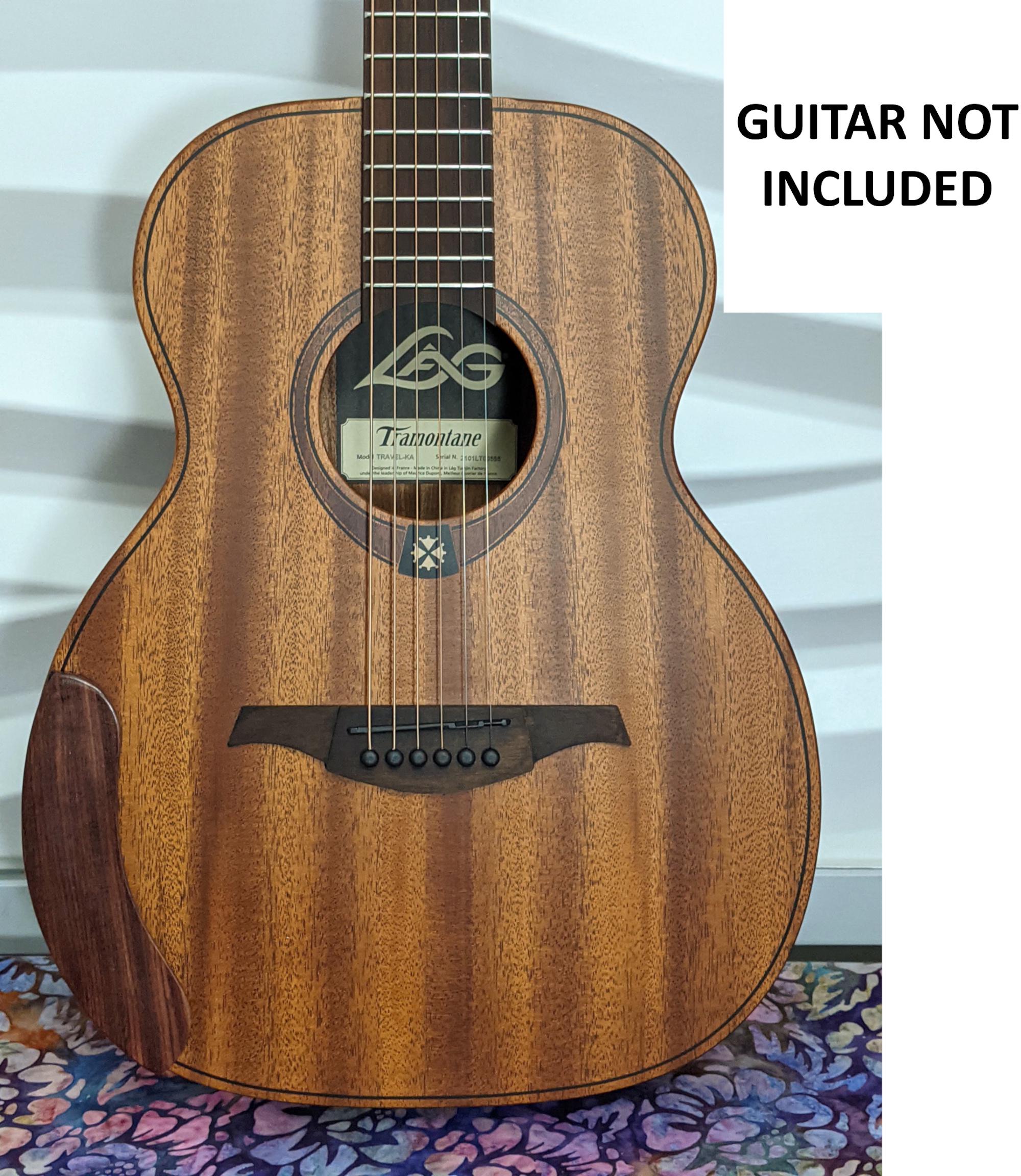 Handcrafted Guitar Armrest: Rosewood, Ebony, Mahogany - Comfortable Curved Edge