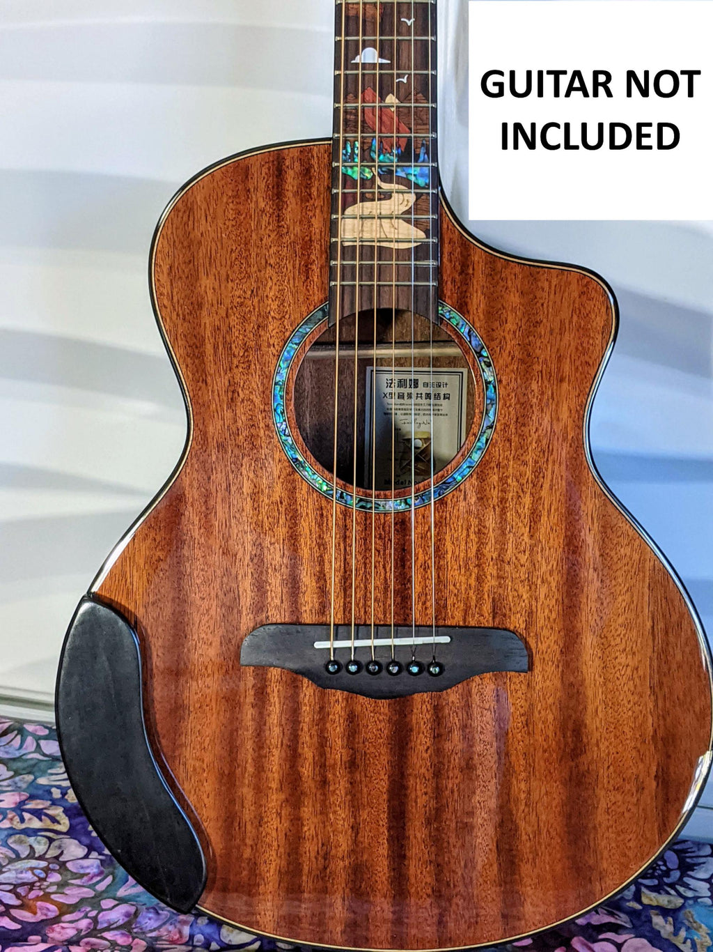 Handcrafted Guitar Armrest: Rosewood, Ebony, Mahogany - Comfortable Curved Edge