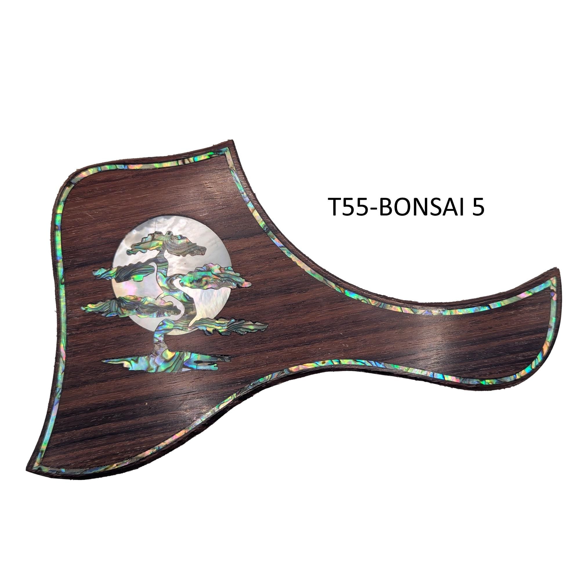 Bonsai Rising Moon Inlay Pickguard for Taylor Guitars (5.5" Rosette)