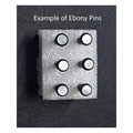 Ebony Bridge Pin Set Mother of Pearl Inlay, Acoustic Guitar Upgrade Hardware, Natural Wood