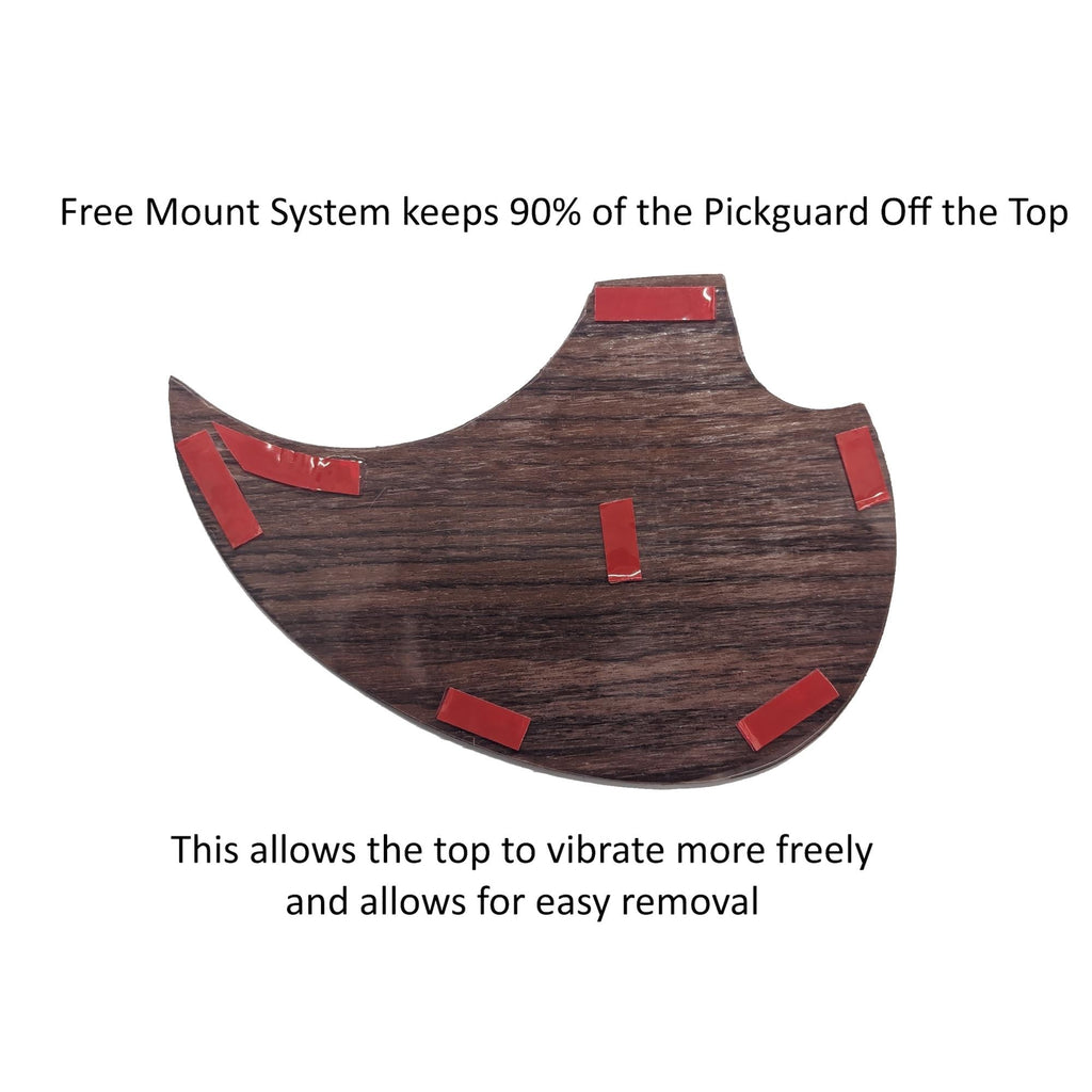 Acoustasonic Jazzmaster Pickguard: Solid Wood or Carbon Fiber, Free Mount System