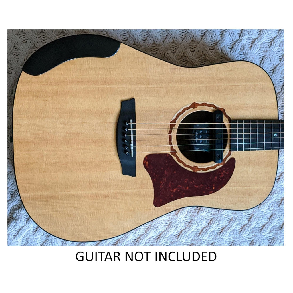 Solid Wood Acoustic Guitar Armrest | Wide Strumming Guard Protection Comfort, Handmade Accessory