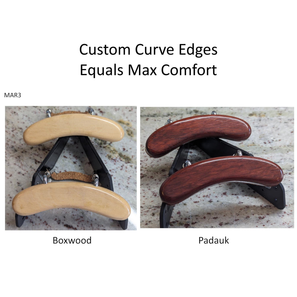 Custom Curve Mandolin Part Wood Armrest with Hardware