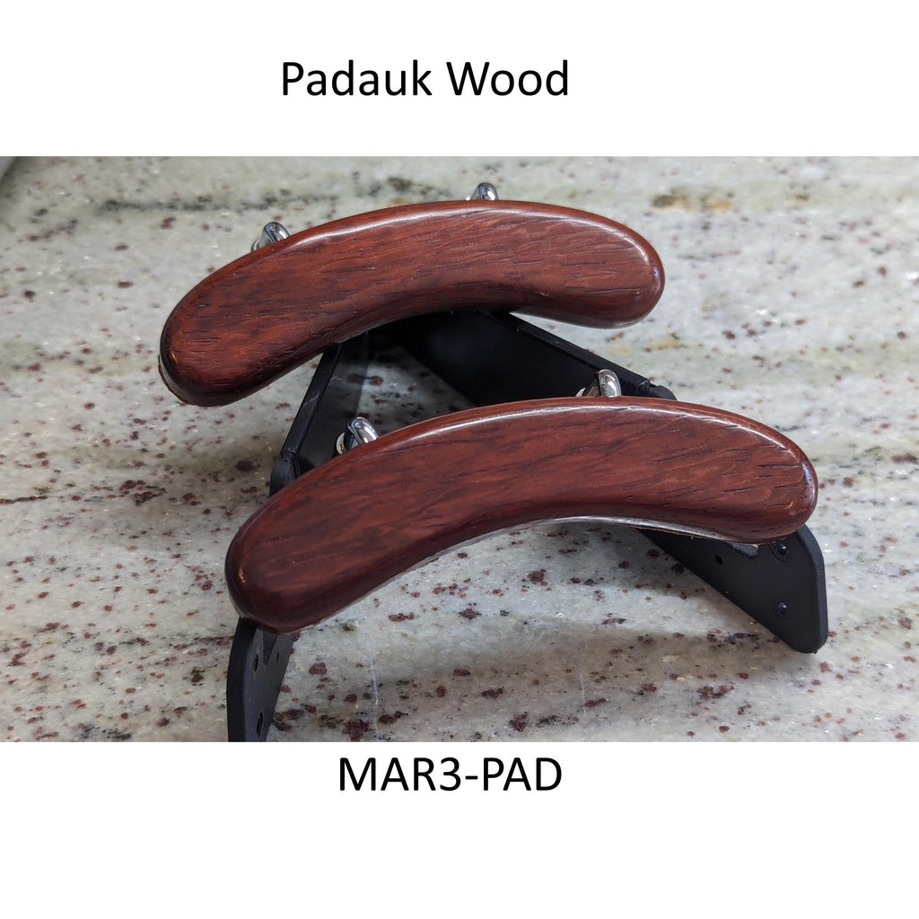 Custom Curve Mandolin Part Wood Armrest with Hardware