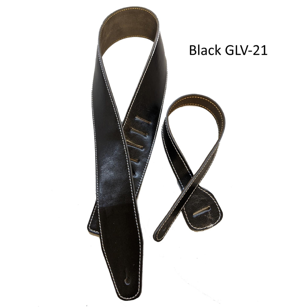 Leather Guitar Strap – Wide Bass, Acoustic & Electric, Distressed Options
